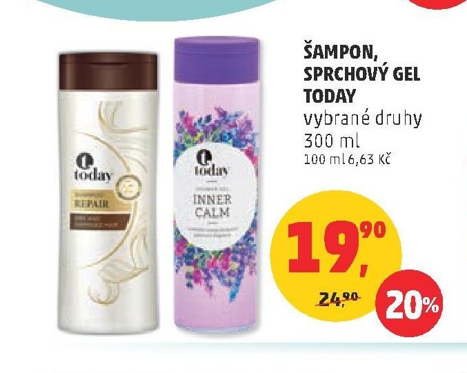 Šampon, sprchový gel Today
