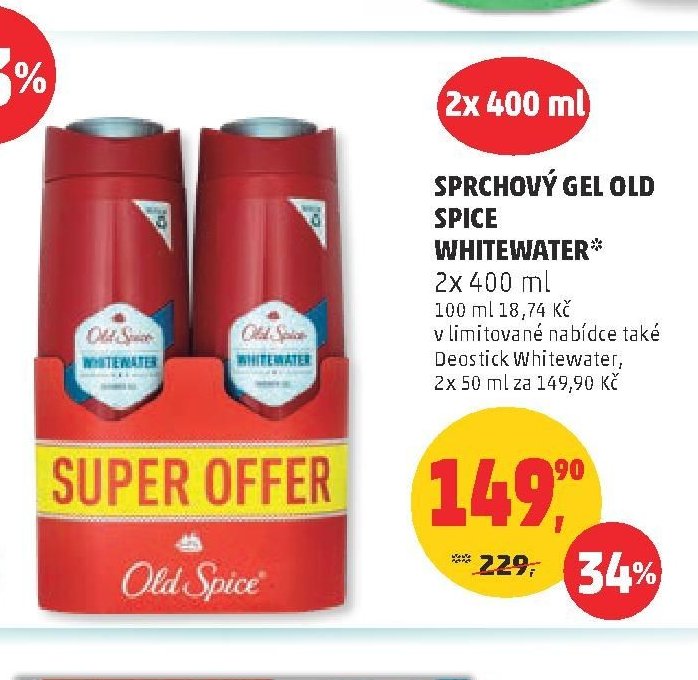 Sprchový gel Old Spice Whitewater