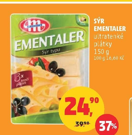 SÝR EMENTALER plátky