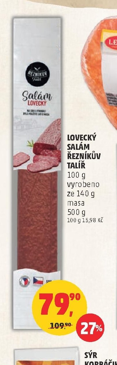 Lovecký salám Řezníkův talíř 500 g