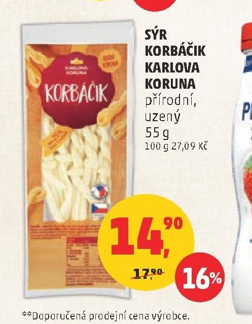 Sýr Korbáčik Karlova Koruna 55 g
