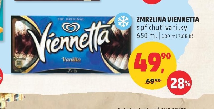 Zmrzlina Viennetta s příchutí vanilky