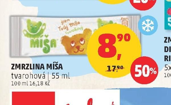 Zmrzlina Míša tvarohová