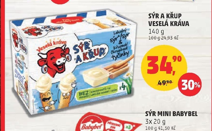 Sýr a křup Veselá kráva 140 g