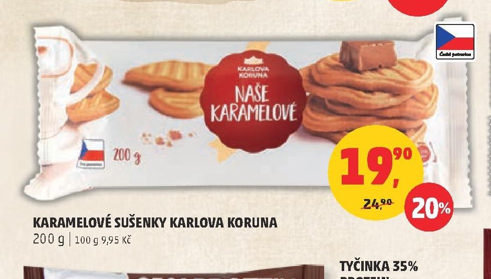 Karamelové sušenky Karlova Koruna