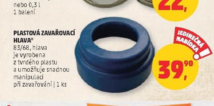 Plastová zavařovací hlava