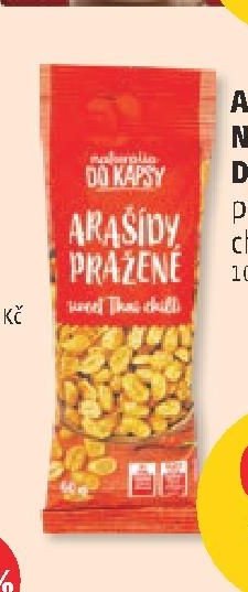 Arašídy Naturalia do kapsy pražené, kořeněné chilli 60 g