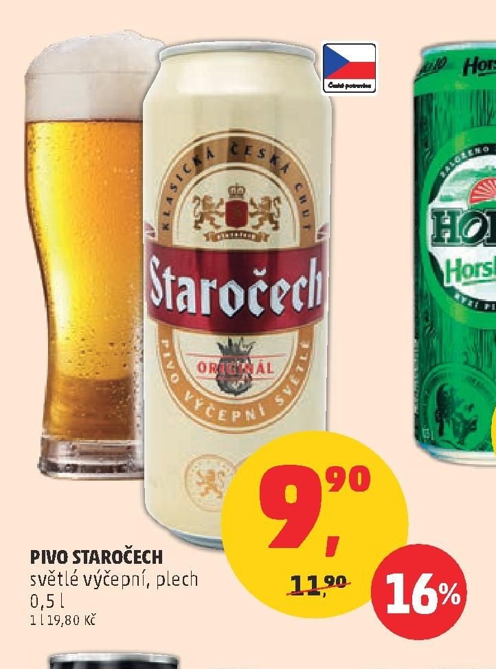 PIVO STAROČECH světlé výčepní, plech 0,5 l