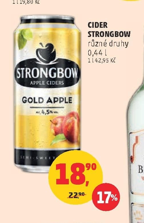 CIDER STRONGBOW různé druhy 0,44 l