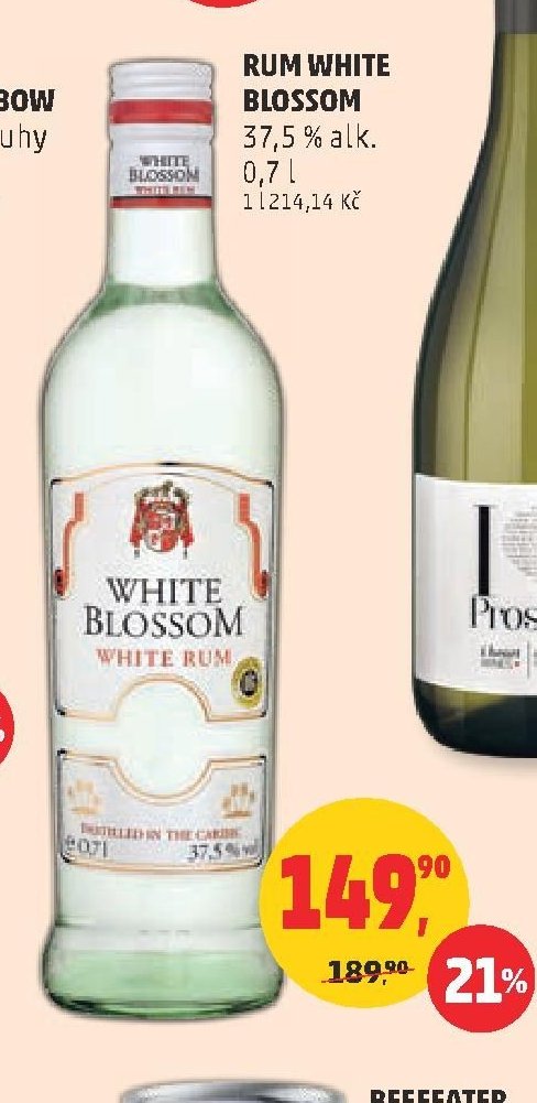 RUM WHITE BLOSSOM 37,5 % alk. 0,7 l