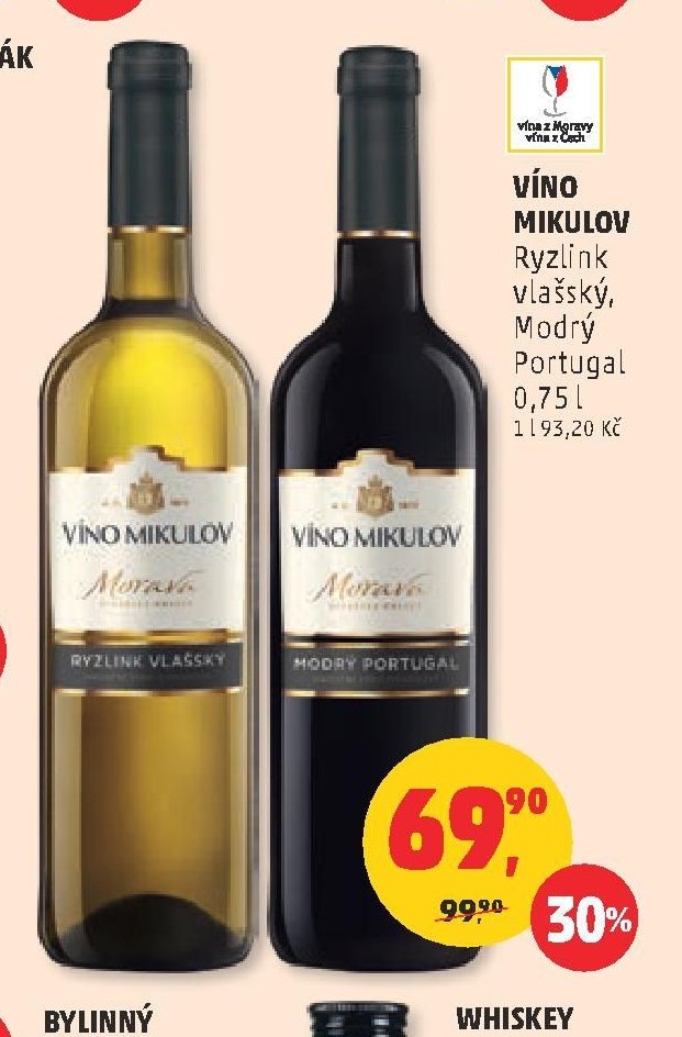 VÍNO MIKULOV Ryzlink vlašský, Modrý Portugal 0,75 l