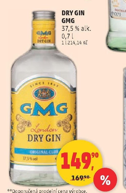 DRY GIN GMG 37,5 % alk. 0,7 l