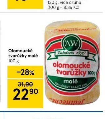 Olomoucké tvarůžky malé