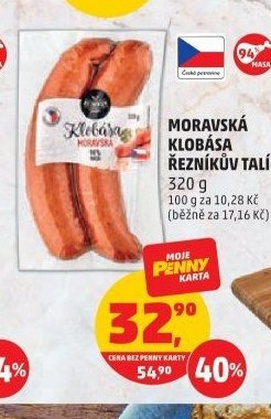 MORAVSKÁ KLOBÁSA ŘEZNÍKŮV TALÍŘ