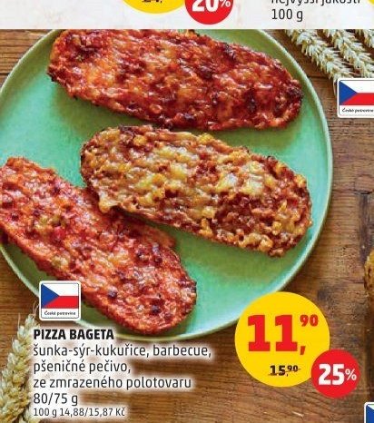 PIZZA BAGETA šunka-sýr-kukuřice, barbecue