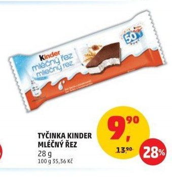 TYČINKA KINDER MLÉČNÝ ŘEZ