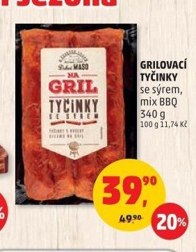 GRILOVACÍ TYČINKY se sýrem, mix BBQ 340 g
