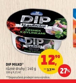 DIP MILKO různé druhy 140 g