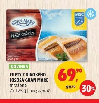 FILETY Z DIVOKÉHO LOSOSA GRAN MARE mražené 2x 125 g