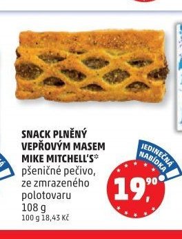 Snack plněný vepřovým masem Mike Mitchell's