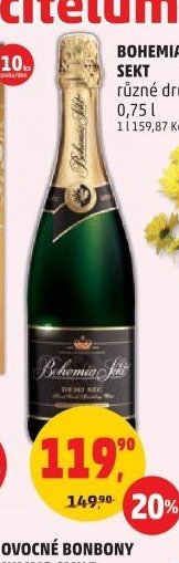 BOHEMIA SEKT různé druhy 0,75 l