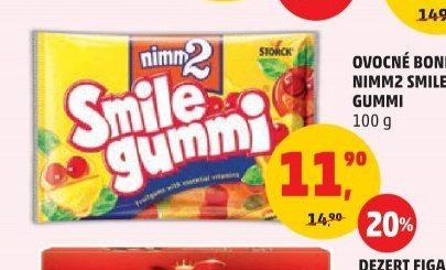 OVOCNÉ BONBONY NIMM2 SMILE GUMMI 100 g