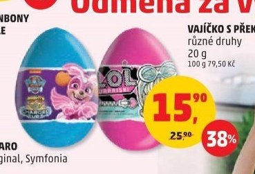 VAJÍČKO S PŘEKVAPENÍM ZAINI různé druhy 20 g