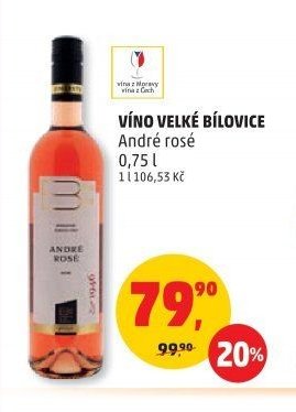 VÍNO VELKÉ BÍLOVICE André rosé 0,75 l