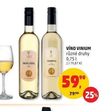 VÍNO VINIUM různé druhy 0,75 l