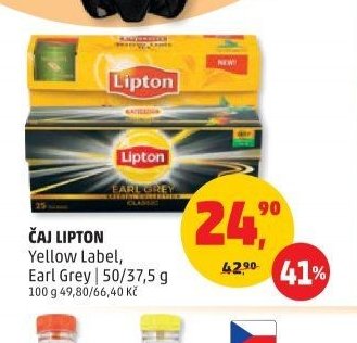 ČAJ LIPTON Yellow Label, Earl Grey