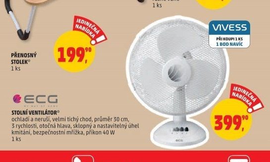 STOLNÍ VENTILÁTOR