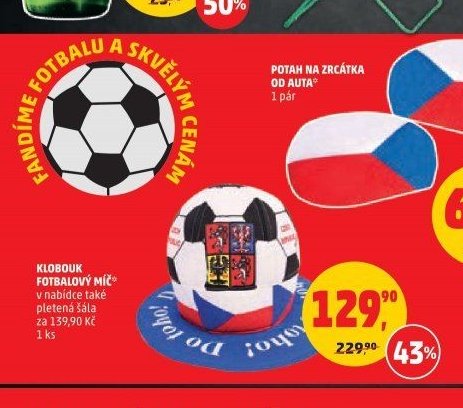 Klobouk fotbalový míč