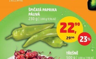 ŠPIČATÁ PAPRIKA PÁLIVÁ
