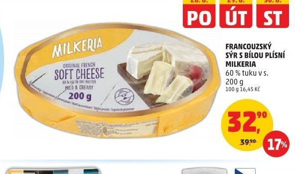 FRANCOUZSKÝ SÝR S BÍLOU PLÍSNÍ MILKERIA