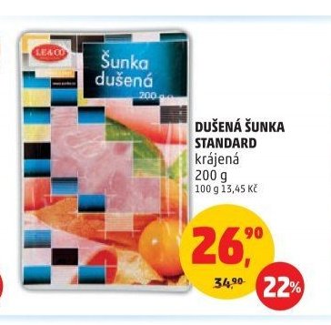 DUŠENÁ ŠUNKA STANDARD krájený