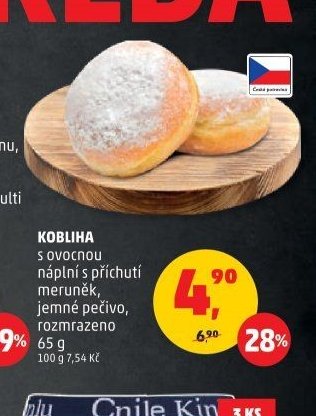 Kobliha s ovocnou náplní 65g
