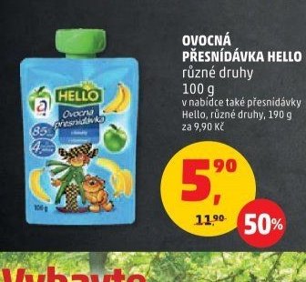 Ovocná přesnídávka Hello 100g