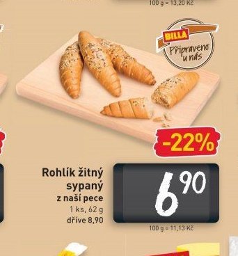 Rohlík žitný sypaný