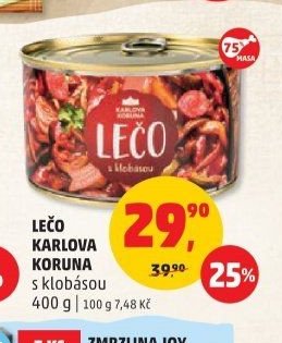 LEČO KARLOVA KORUNA S KLOBÁSOU