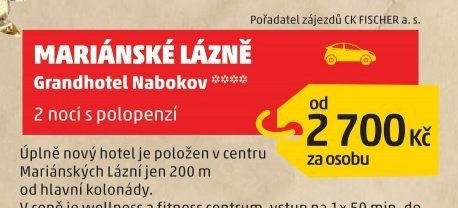 MARIÁNSKÉ LÁZNĚ GRANDHOTEL NABOKOV