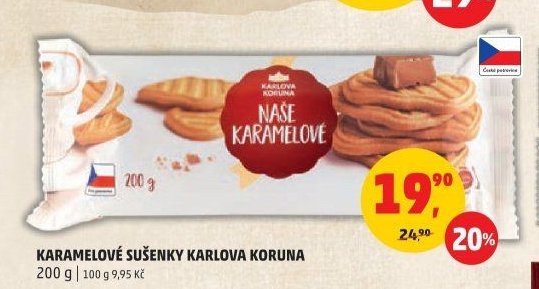 Karamelové sušenky Karlova Koruna
