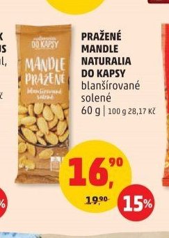 Pražené mandle Naturalia do kapsy