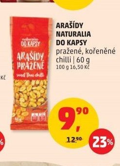 Arašídy Naturalia do kapsy