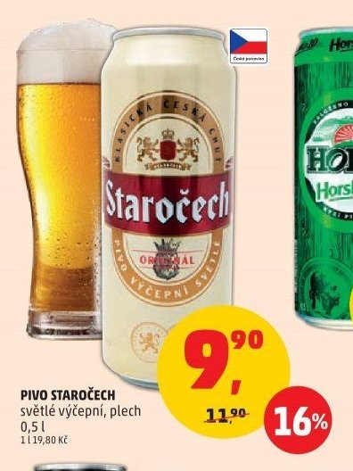 PIVO STAROČECH světlé výčepní, plech 0,5 l