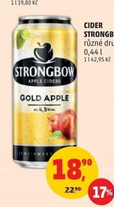 CIDER STRONGBOW různé druhy 0,44 l