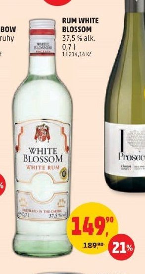 RUM WHITE BLOSSOM 37,5 % alk. 0,7 l
