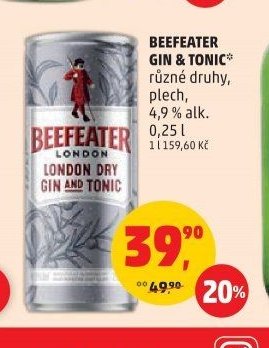 BEEFEATER GIN & TONIC různé druhy, plech, 4,9 % alk. 0,25 l