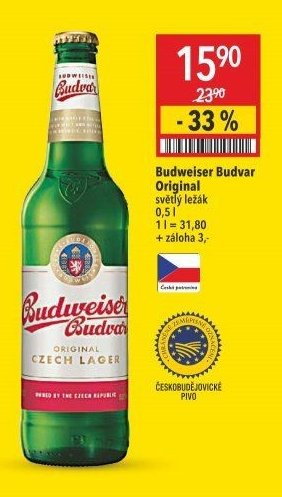 Budweiser Budvar Original světlý ležák