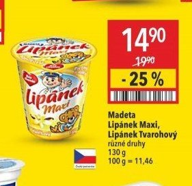 Madeta Lipánek Maxi, Lipánek Tvarohový