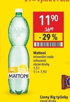 Mattoni minerální voda ochucená